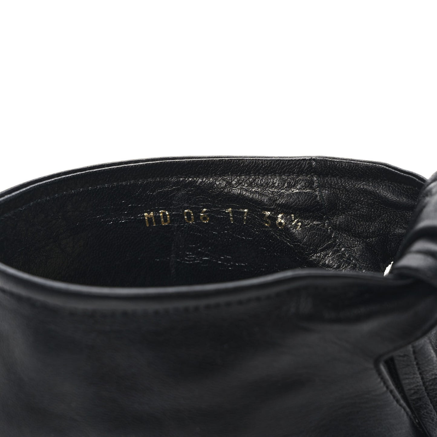 Lambskin La Belle D Bow Ankle Boots 36.5 Black