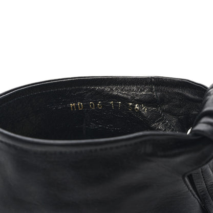 Christian Dior Lambskin La Belle D Bow Ankle Boots 36.5 Black 8 of 9