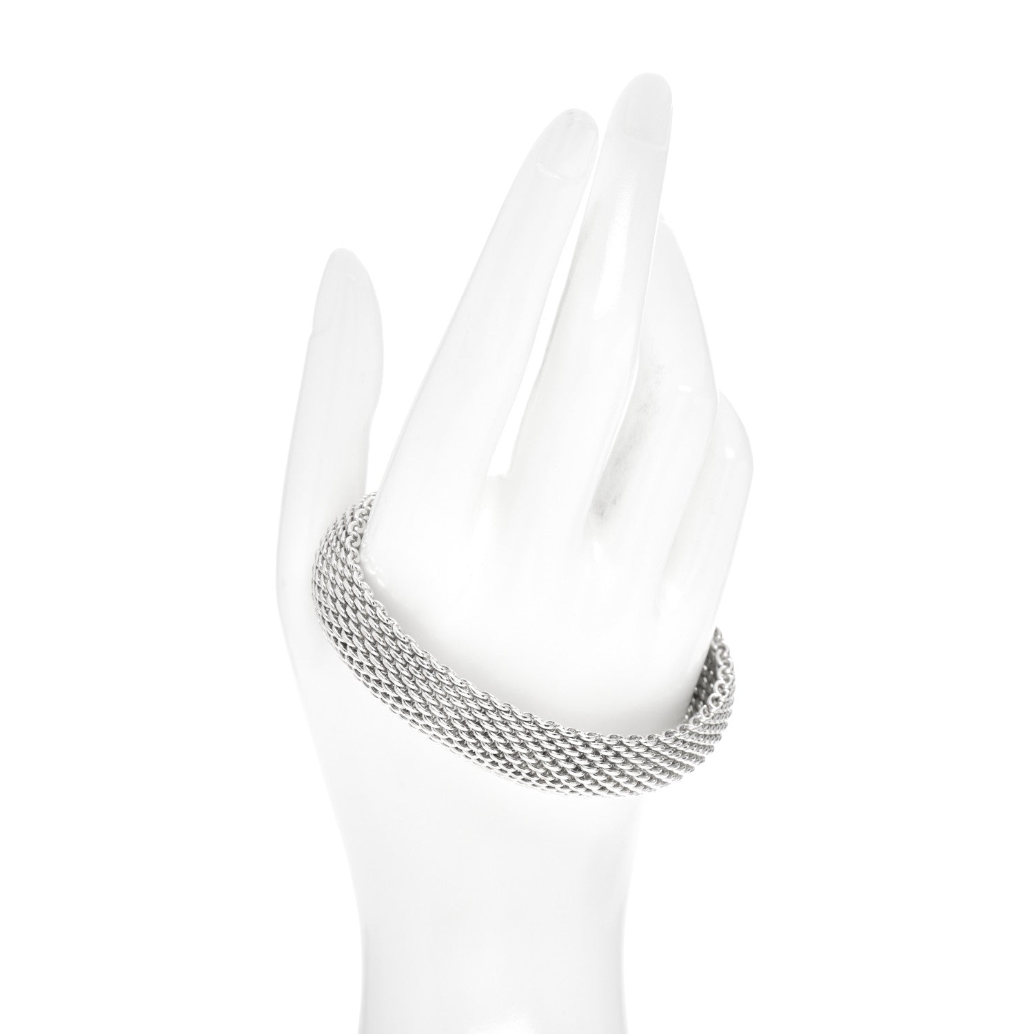 Tiffany Sterling Silver Somerset Mesh Bracelet 2 of 4