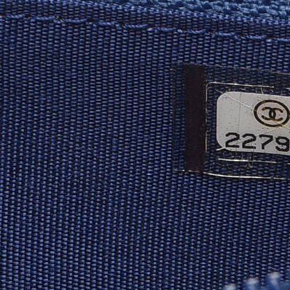 Chanel Caviar Quilted Small Boy Zip Around Wallet Dark Blue 8 of 9