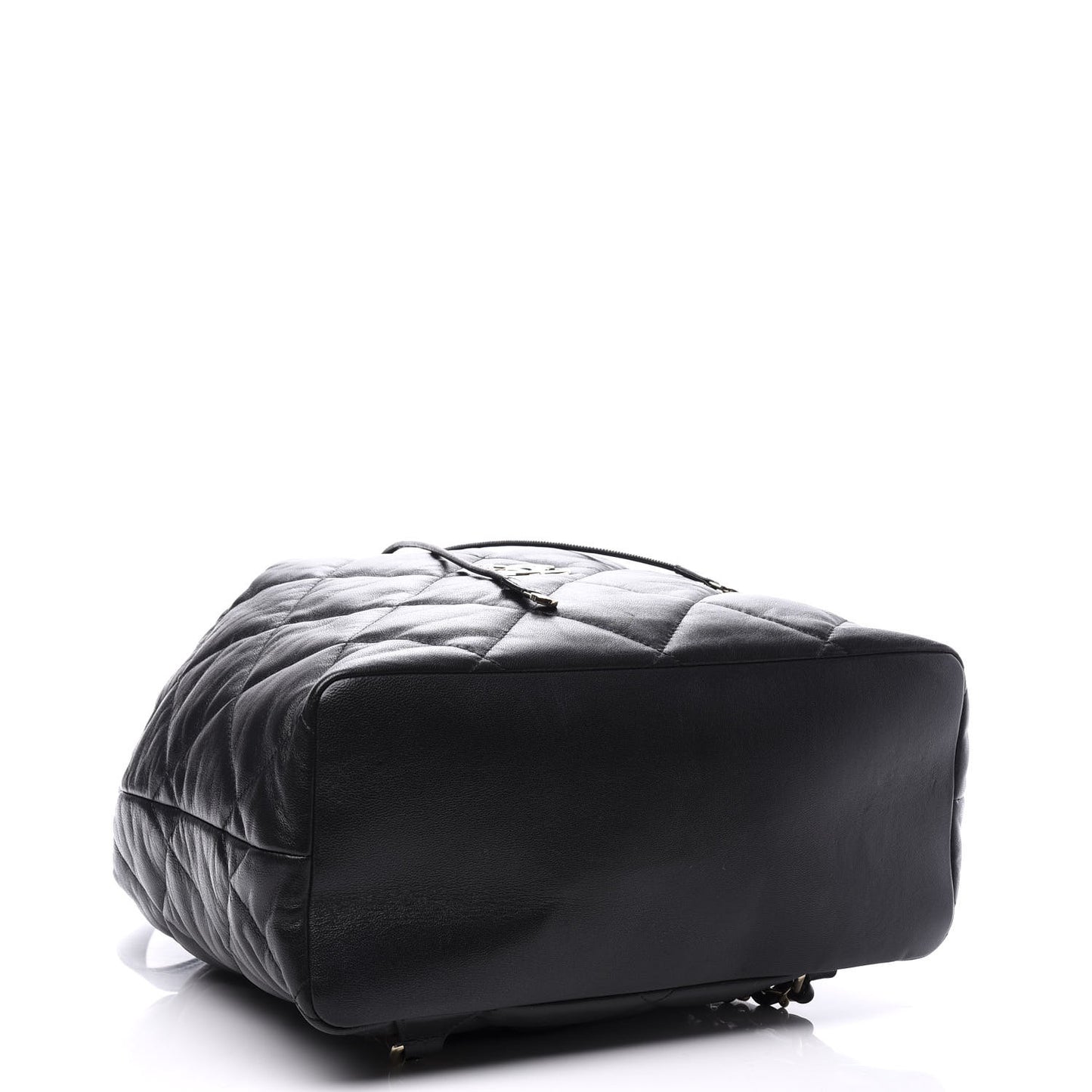 Lambskin Quilted Backpack Black