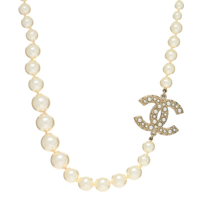 Chanel Pearl CC 100th Anniversary Necklace Light Gold 1 of 4
