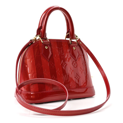 Louis Vuitton Vernis Rayures Alma BB Pomme D'Amour 3 of 9