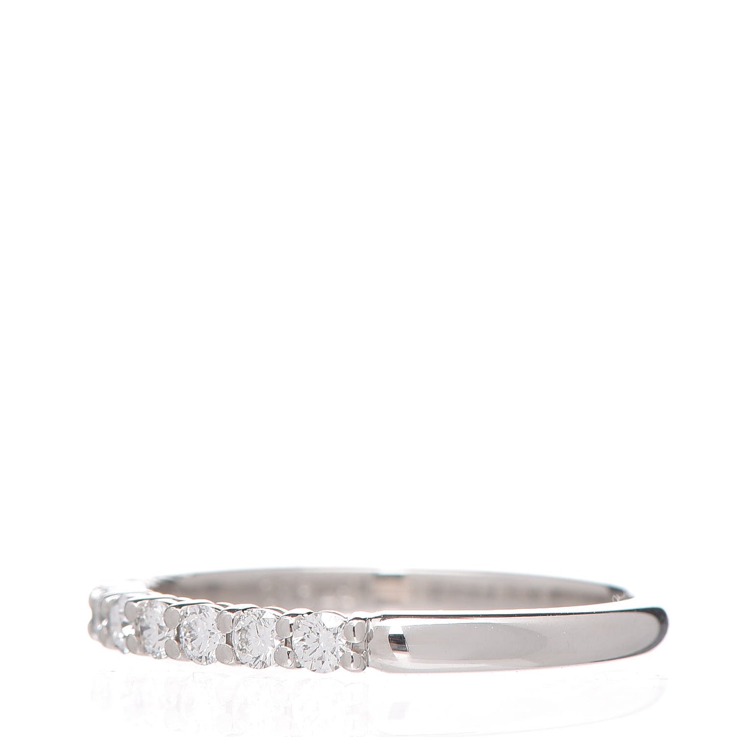 Platinum Diamond 2.2mm Embrace Half Circle Band Ring 53 6.5