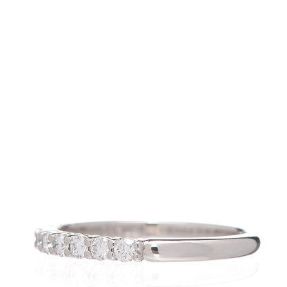 Tiffany Platinum Diamond 2.2mm Embrace Half Circle Band Ring 53 6.5 3 of 6