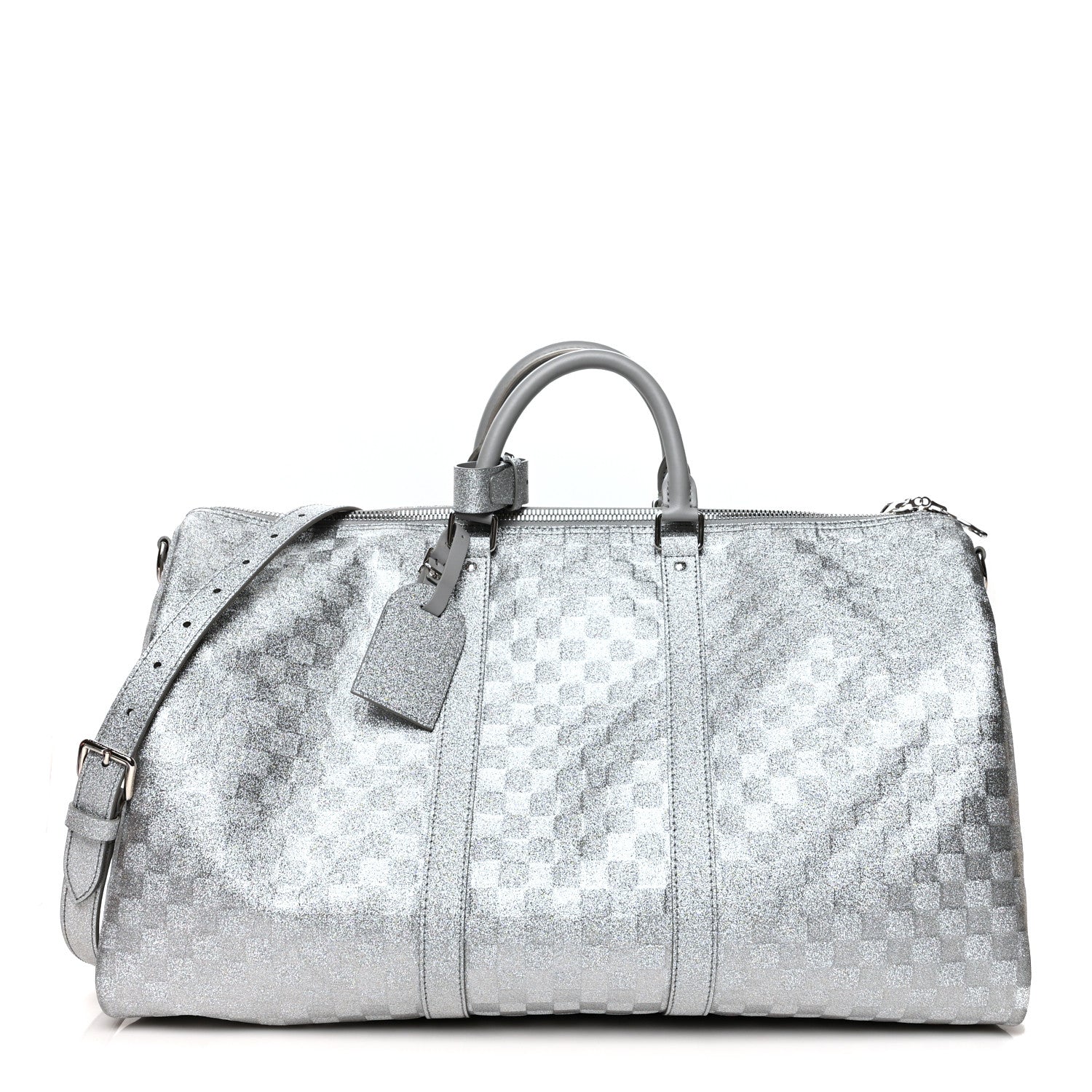 Louis Vuitton Damier Glitter Keepall Bandouliere 50 Silver 1 of 11