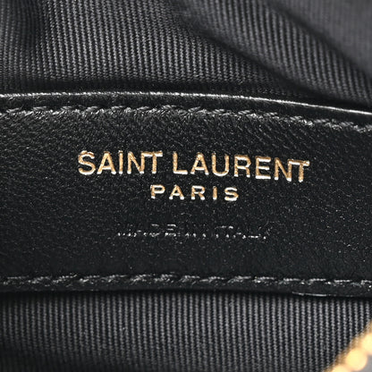 Saint Laurent Calfskin Matelasse Monogram Key Pouch Black 6 of 7