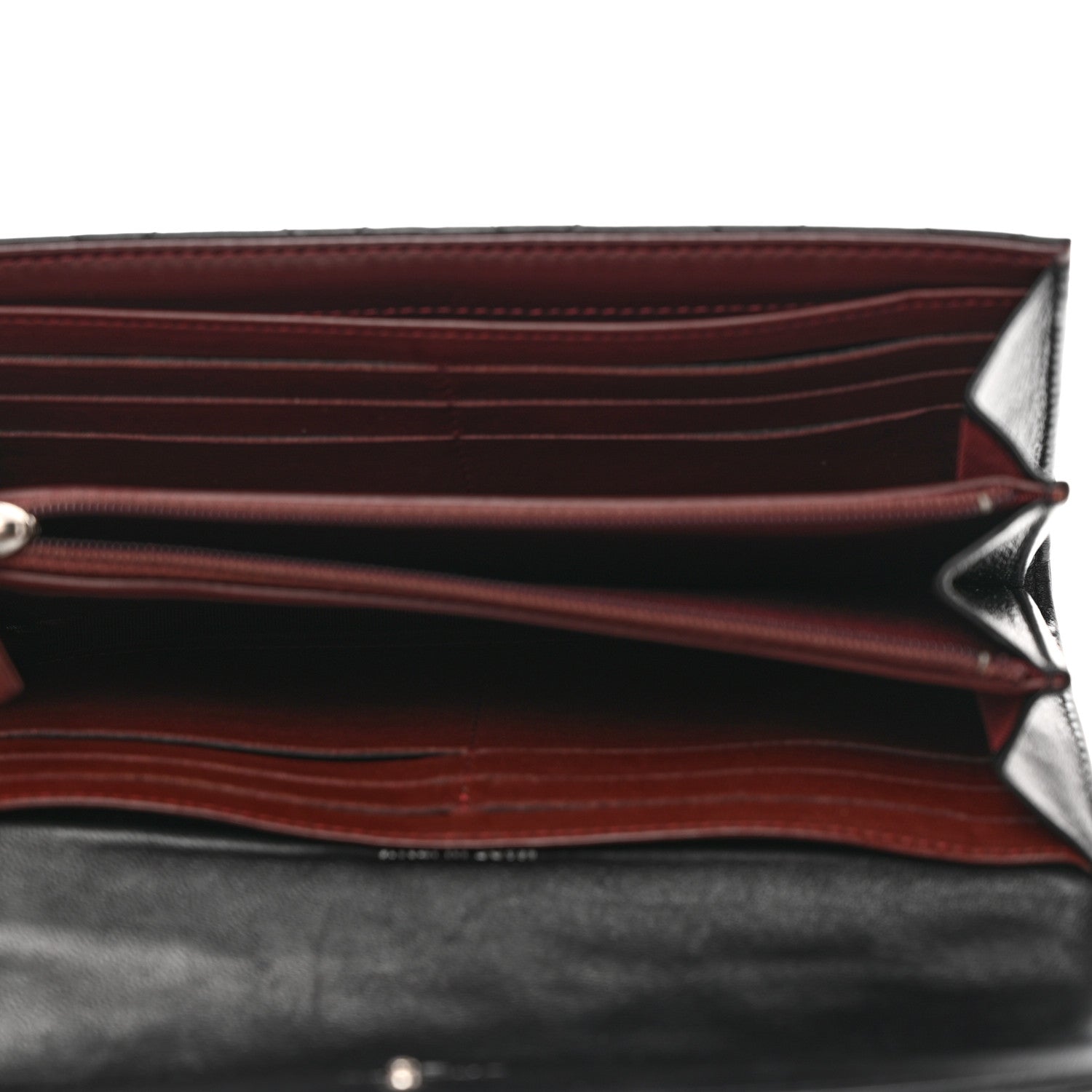 Chanel Lambskin Quilted Large Gusset Flap Wallet Black 5 of 8