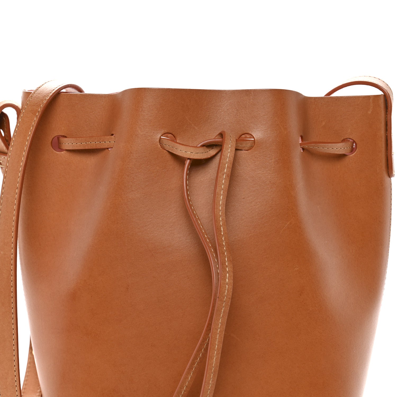 Mansur Gavriel Vegetable Tanned Calfskin Mini Bucket Bag Cammello