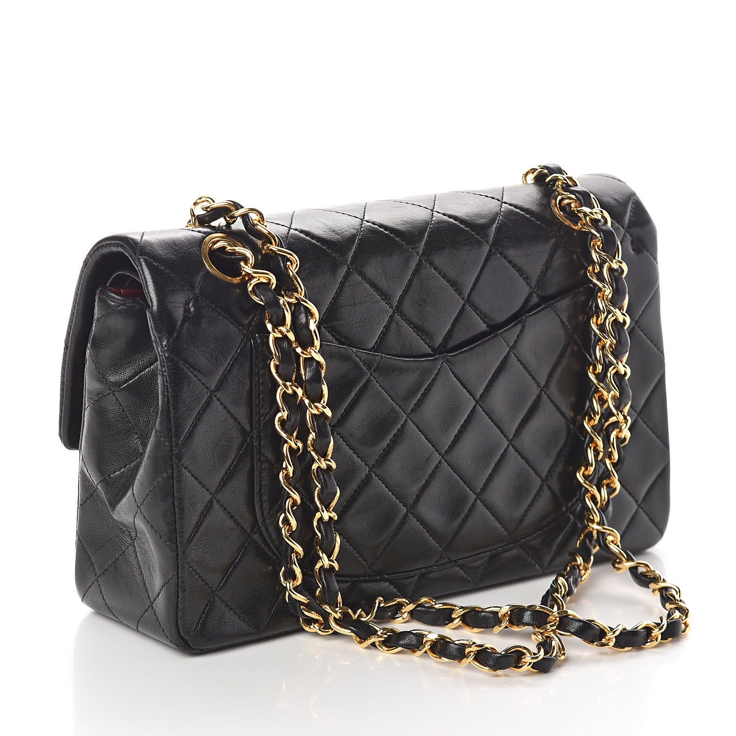 Chanel Lambskin Quilted Small Double Flap Black 2 of 9
