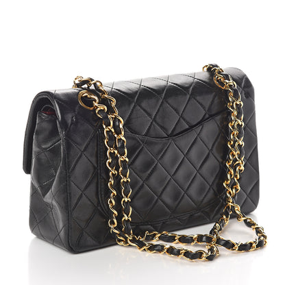Chanel Lambskin Quilted Small Double Flap Black 2 of 9