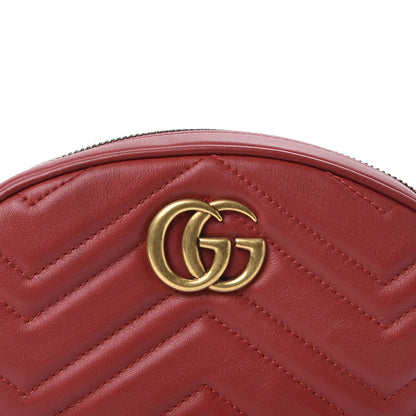 Gucci Calfskin Matelasse GG Marmont Belt Bag 95 38 Hibiscus Red 14 of 14