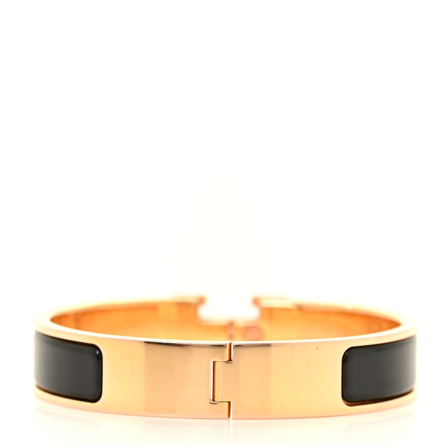 Enamel Narrow Clic Clac H Bracelet PM Black