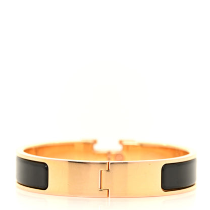 Hermes Enamel Narrow Clic Clac H Bracelet PM Black 3 of 4