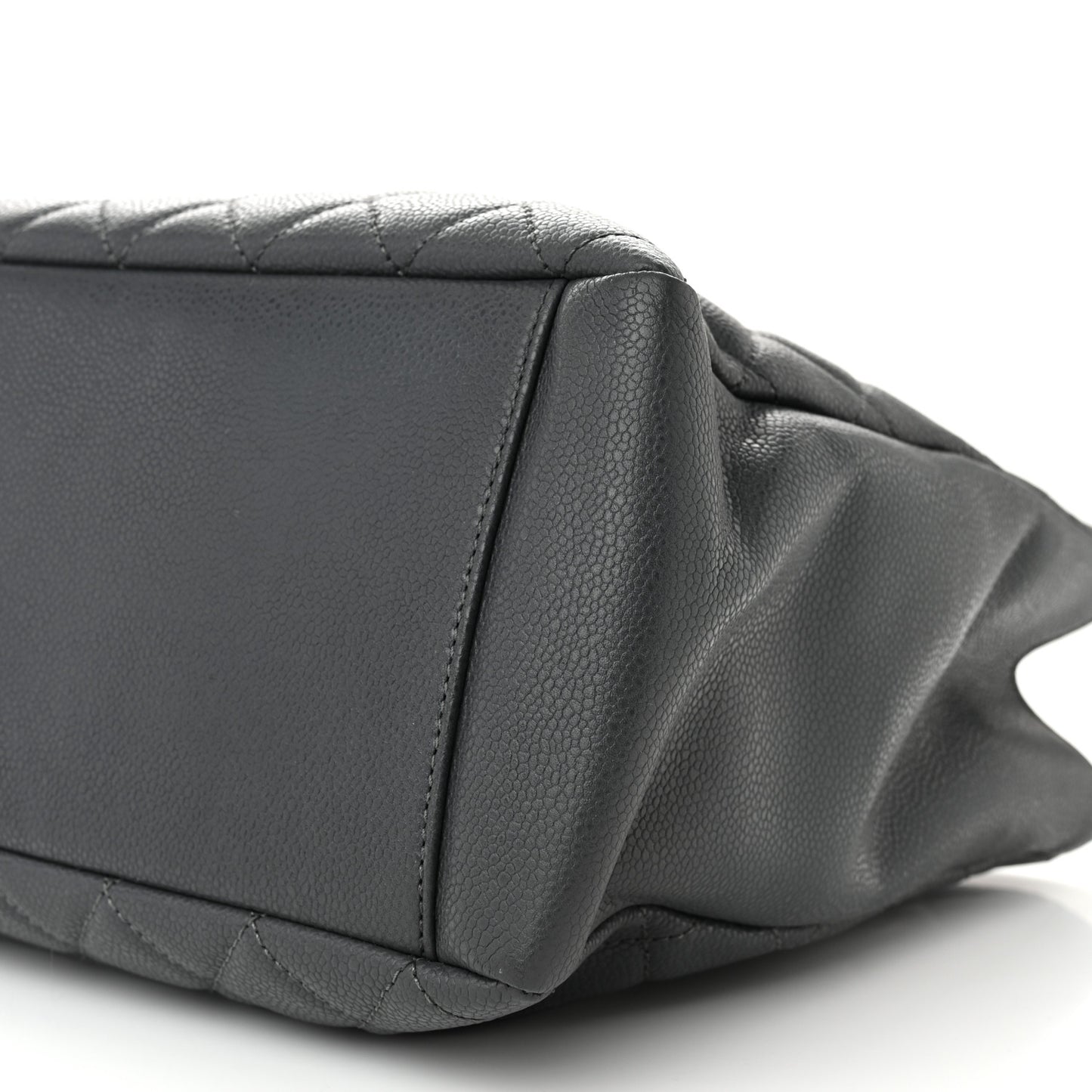 Caviar Quilted Grand Shopping Tote GST Dark Grey