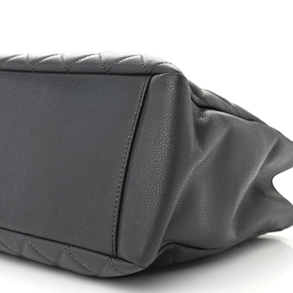 Chanel Caviar Quilted Grand Shopping Tote GST Dark Grey 10 of 10