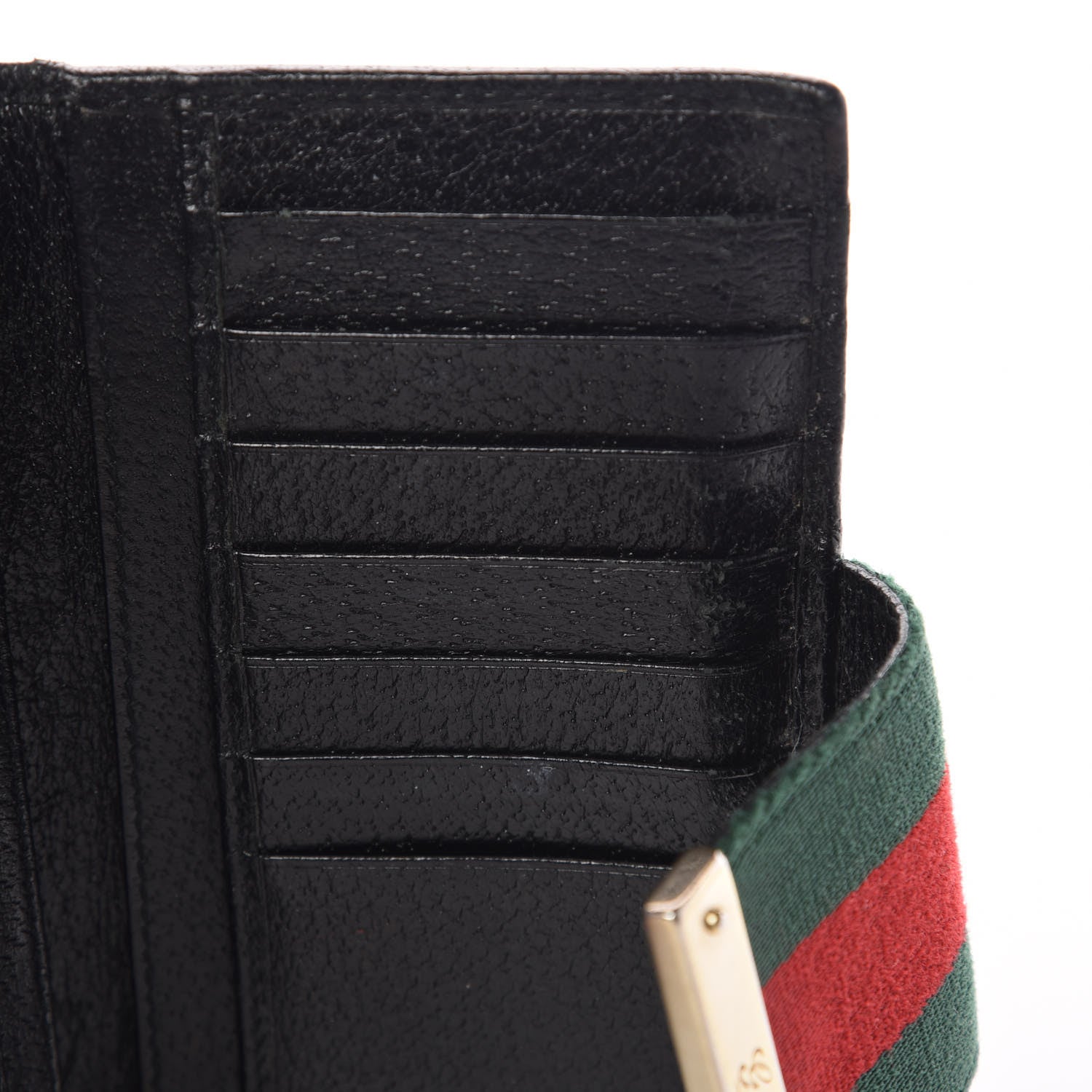 Gucci Monogram Ladies Web Continental Wallet Black 9 of 11