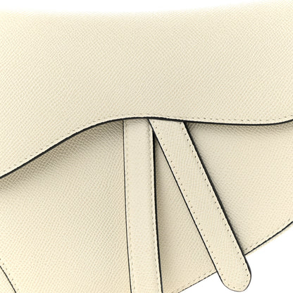 Christian Dior Grained Calfskin Saddle Bag White 8 of 12