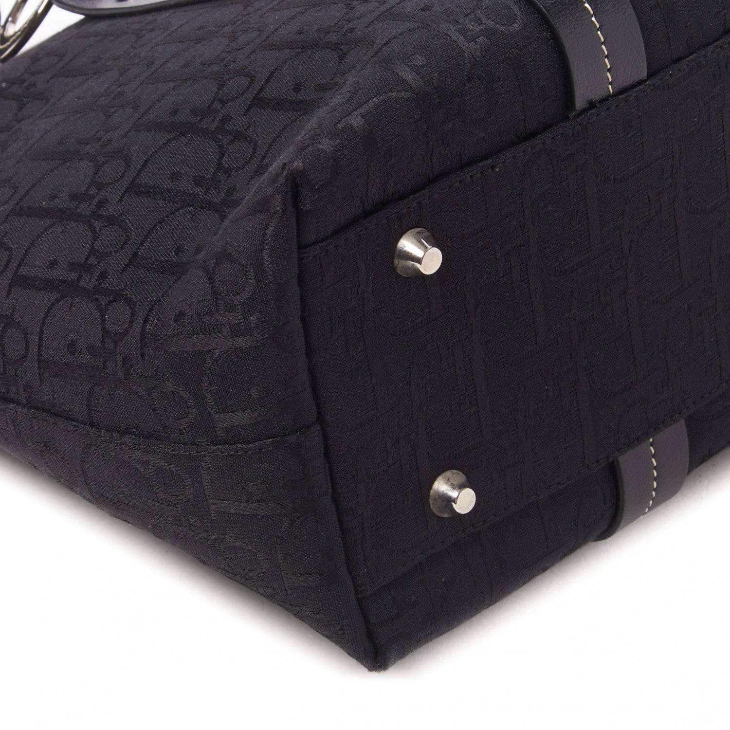 Christian Dior Monogram Vintage Flowers Dome Bag Black 6 of 9