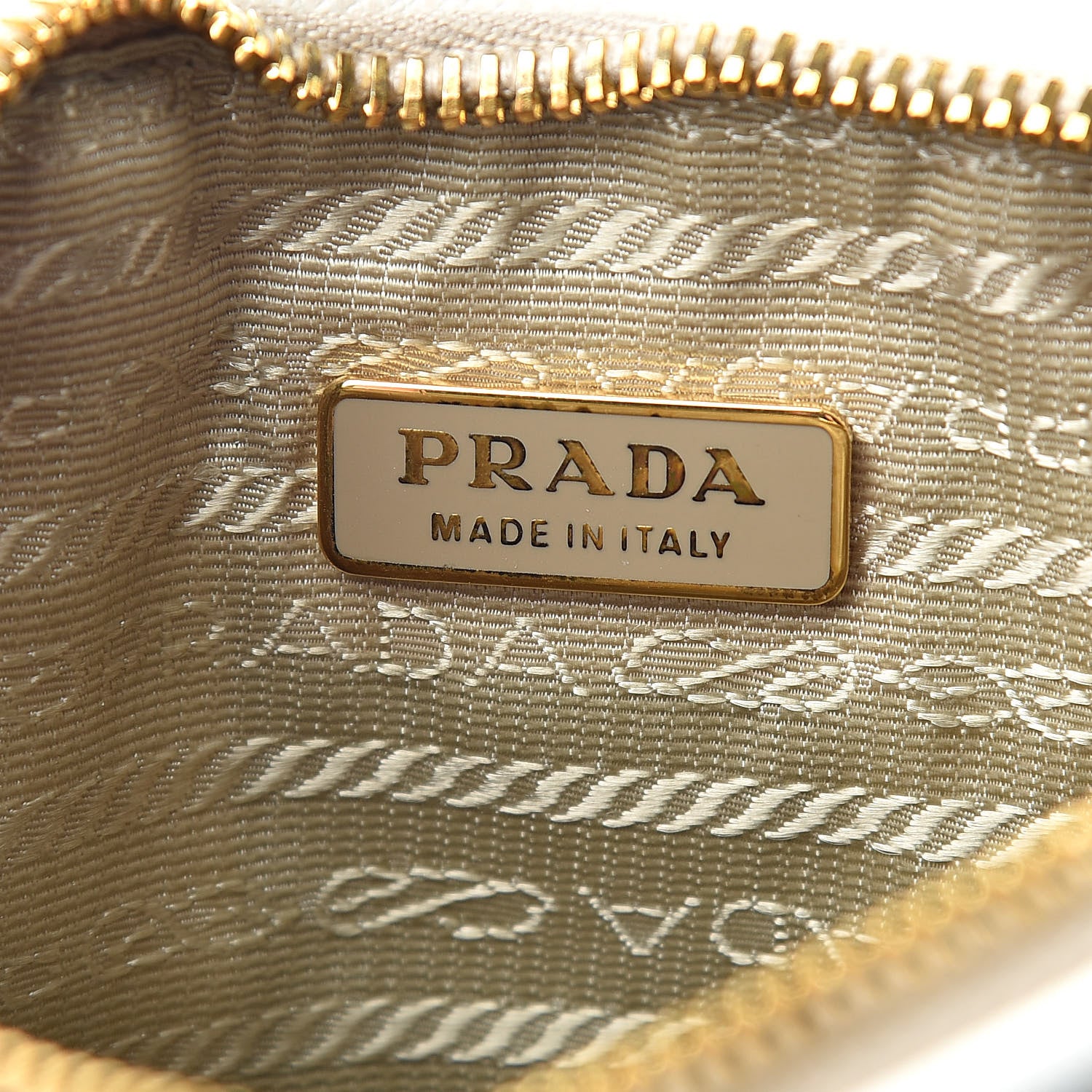 Prada Saffiano Perforated Wristlet White Black 6 of 11