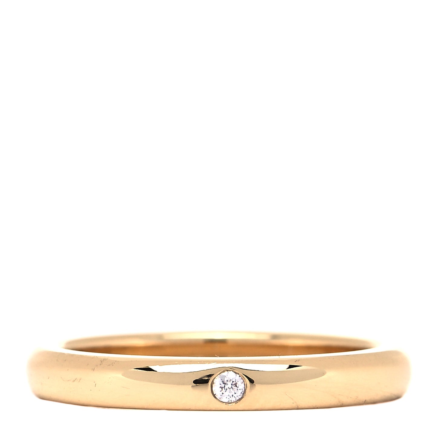 18K Yellow Gold Diamond Elsa Peretti Band Ring 53 6.5