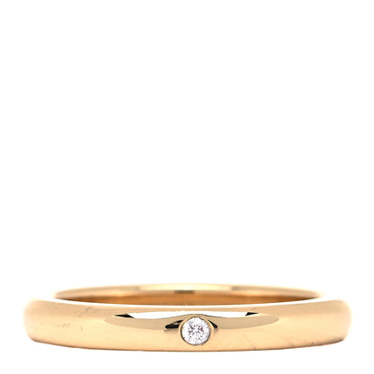 Tiffany 18K Yellow Gold Diamond Elsa Peretti Band Ring 53 6.5 1 of 4