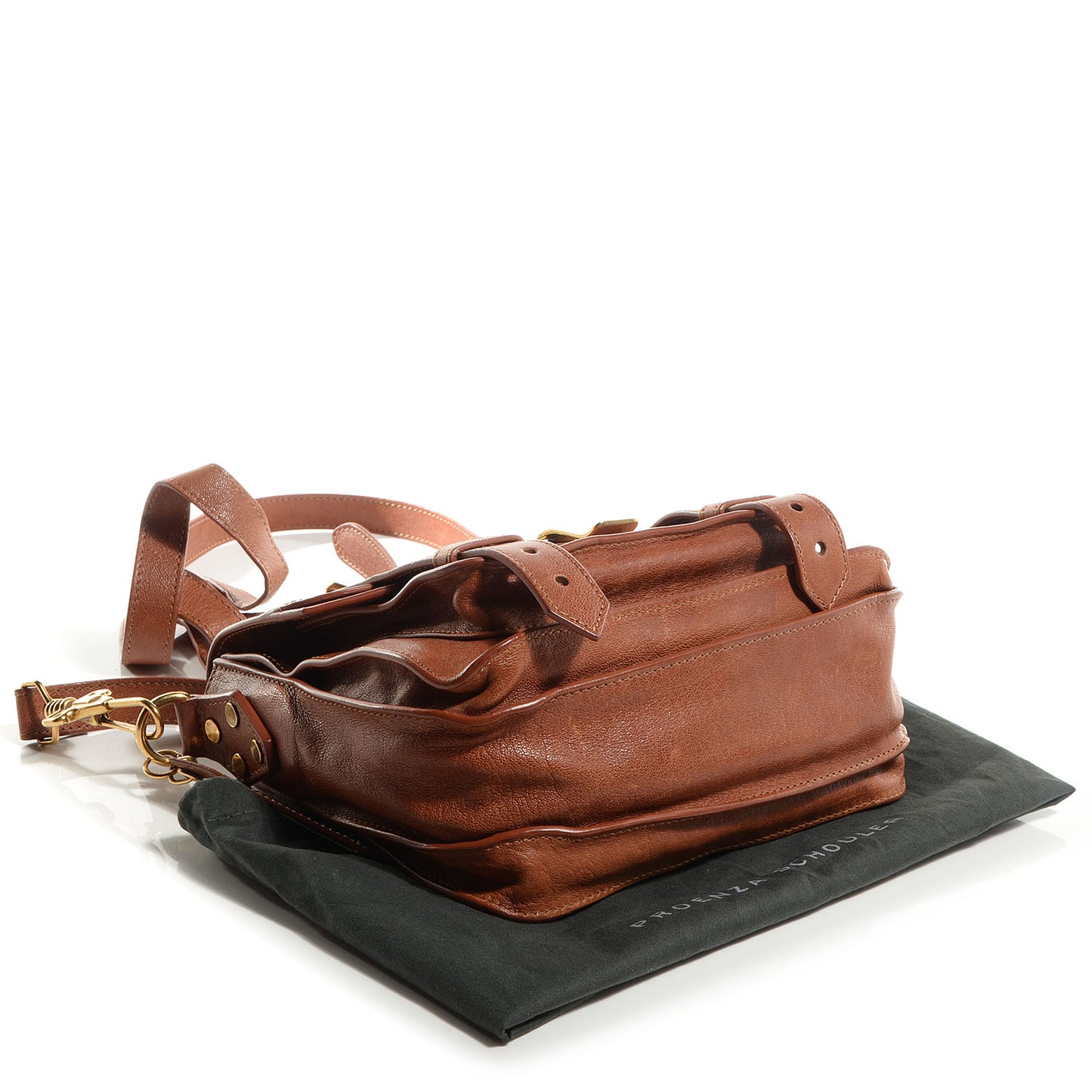 Leather PS1 Mini Pouch Messenger Bag Saddle