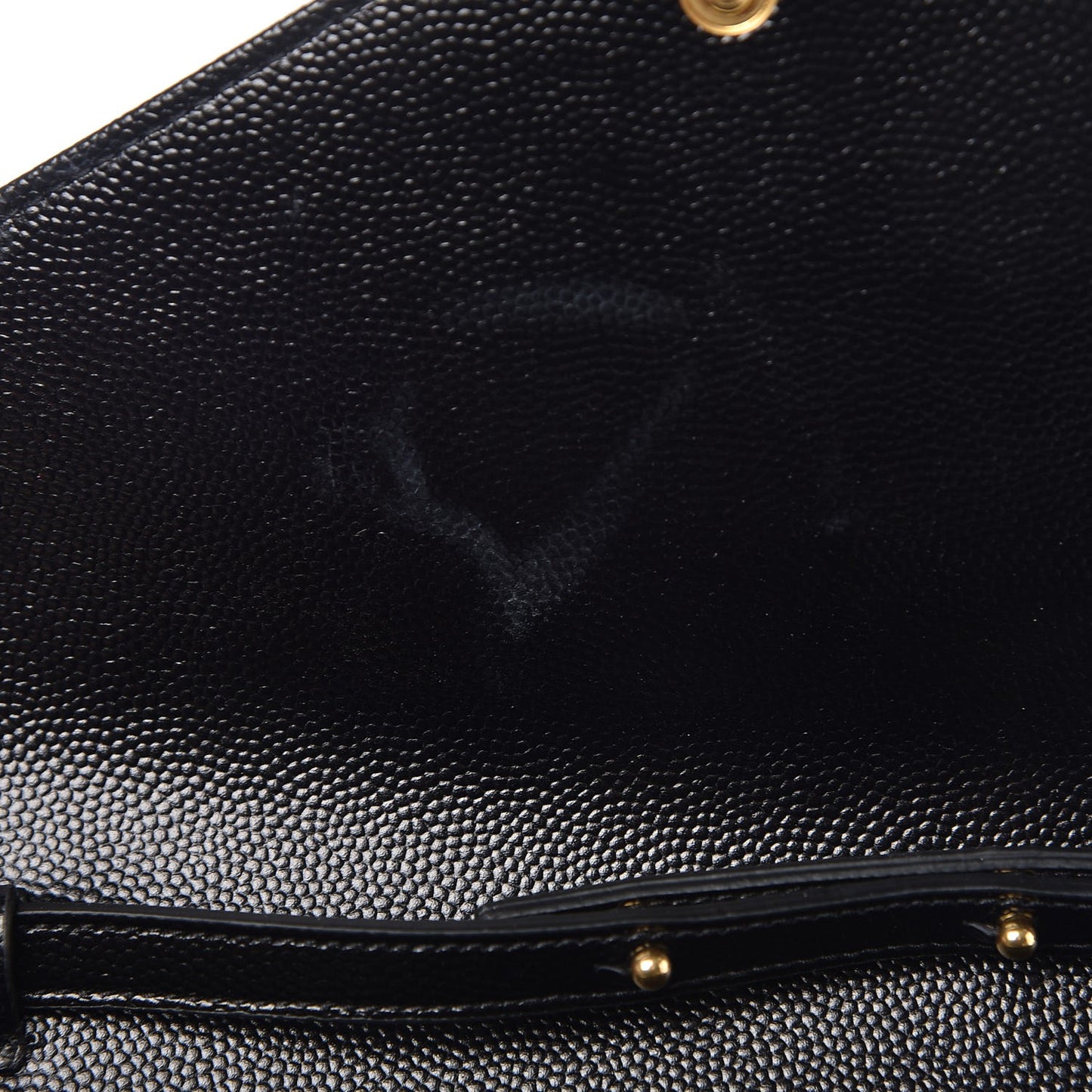 Grain De Poudre Matelasse Chevron Monogram Chain Wallet Black