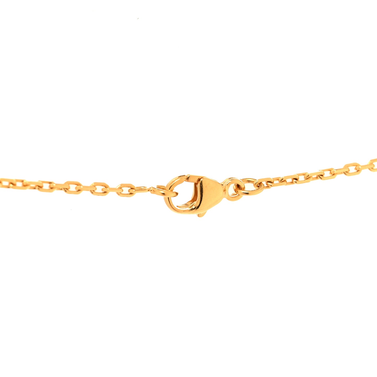Lacquered Gold Mini Pop H Pendant Necklace Rose Dragee