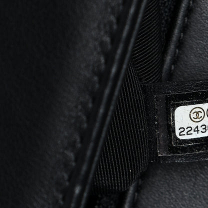 Chanel Calfskin Chevron Quilted Large Boy Flap Black 6 of 8