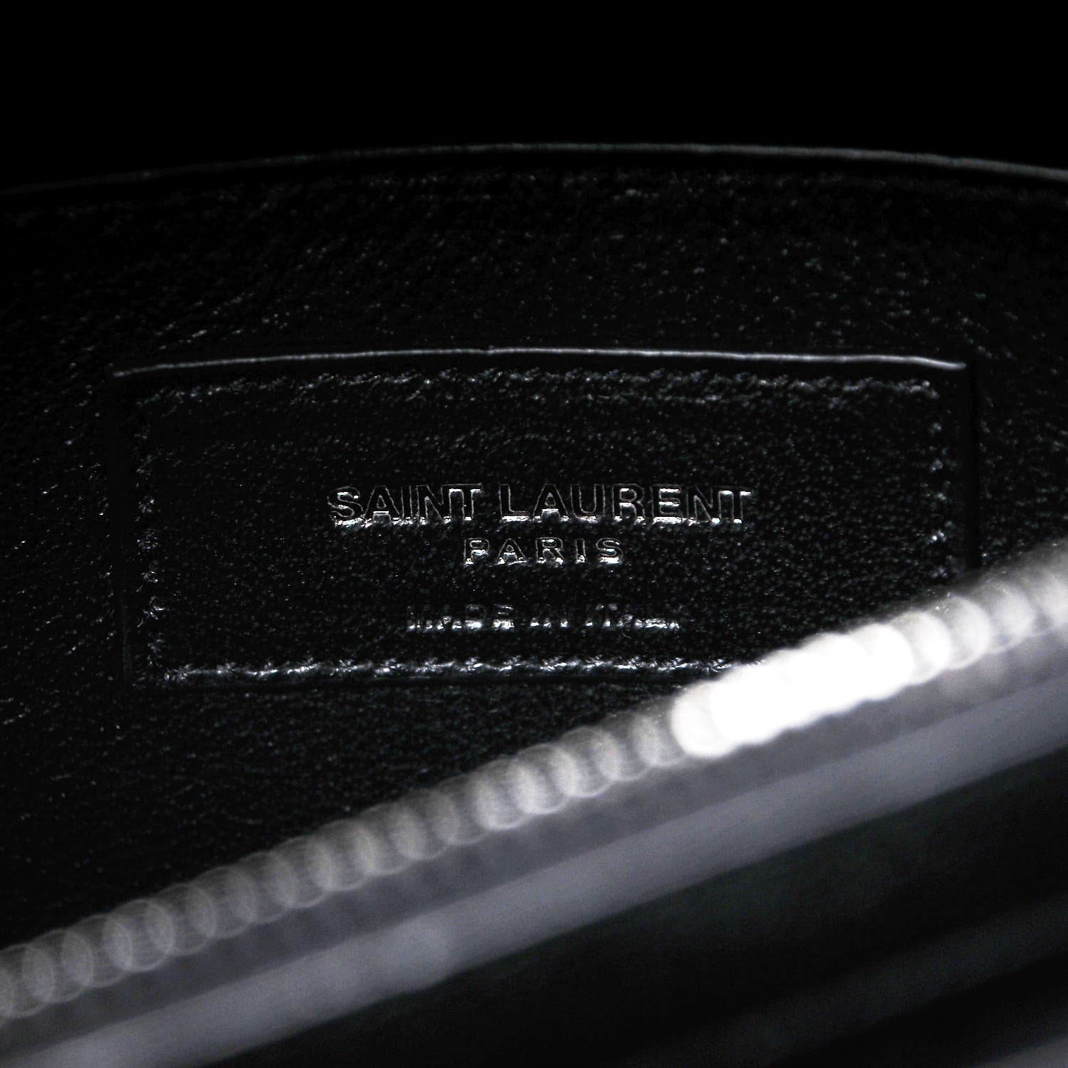 Saint Laurent Sheepskin Matelasse Chevron Monogram Large College Satchel Black 7 of 7