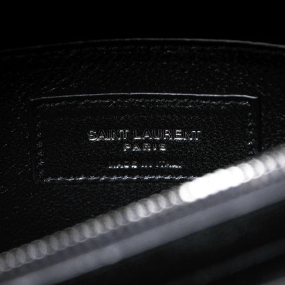 Saint Laurent Sheepskin Matelasse Chevron Monogram Large College Satchel Black 7 of 7