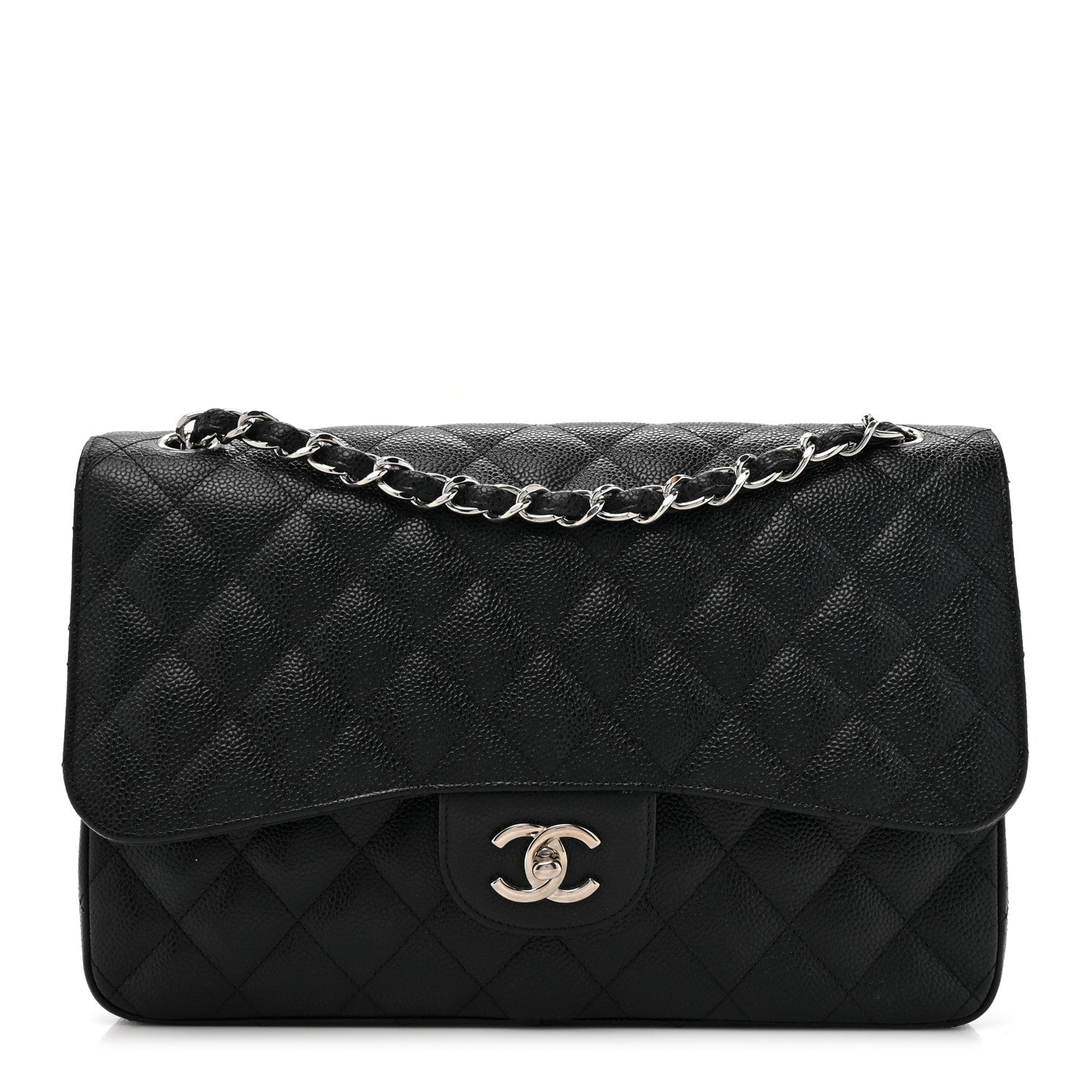 Chanel Caviar Quilted Jumbo Double Flap Black 1 of 12