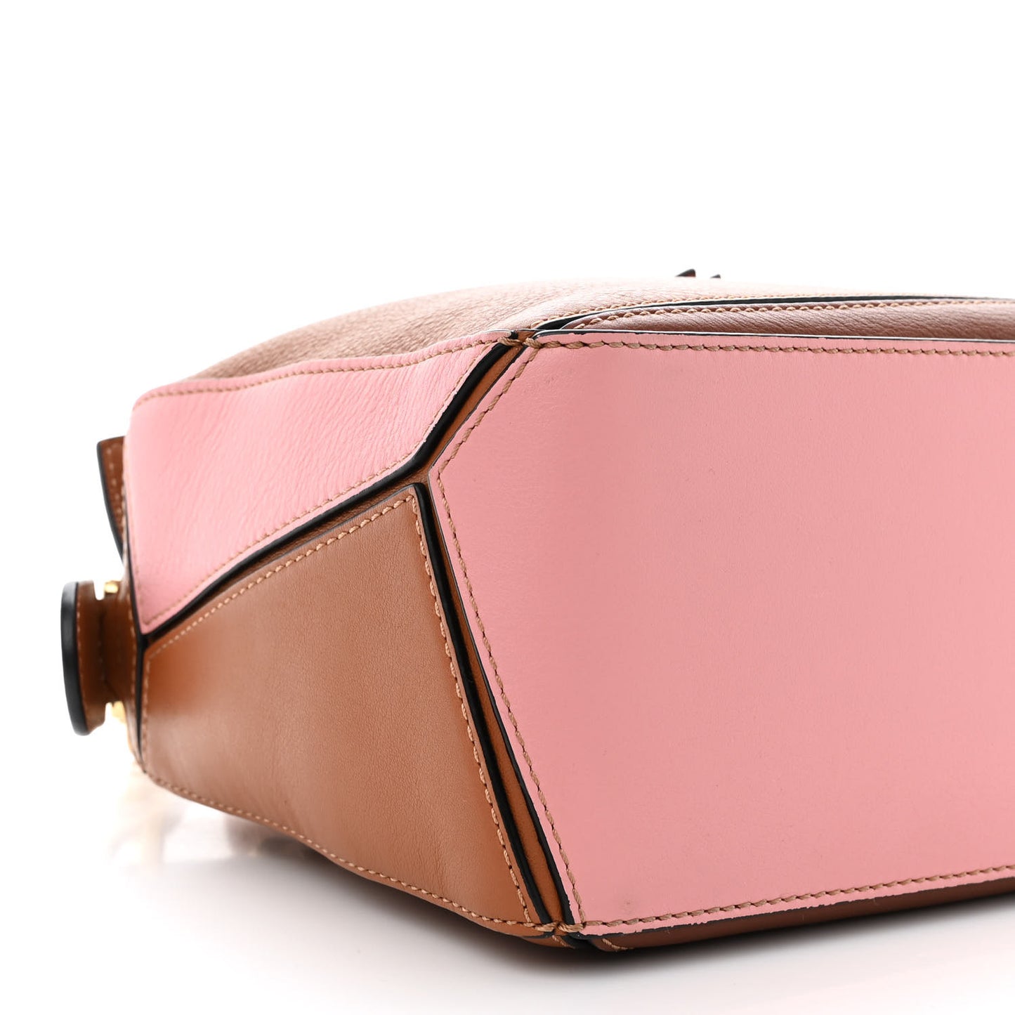 Calfskin Small Puzzle Bag Tan Pink