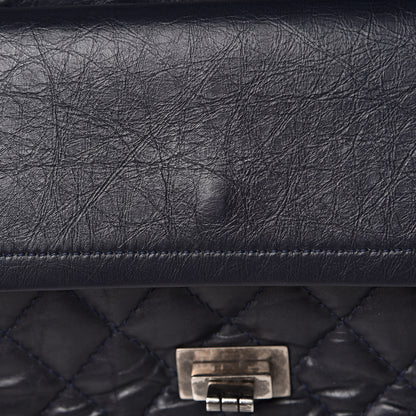 Chanel Aged Calfskin Quilted 2.55 Reissue 225 Flap Navy Blue 13 of 13