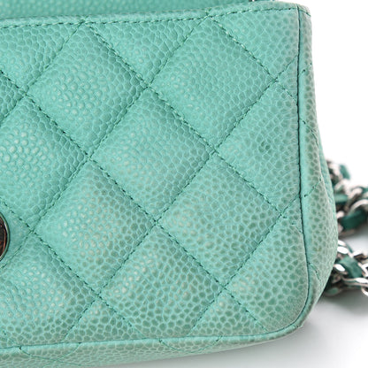 Chanel Caviar Quilted Extra Mini Flap Green 11 of 22