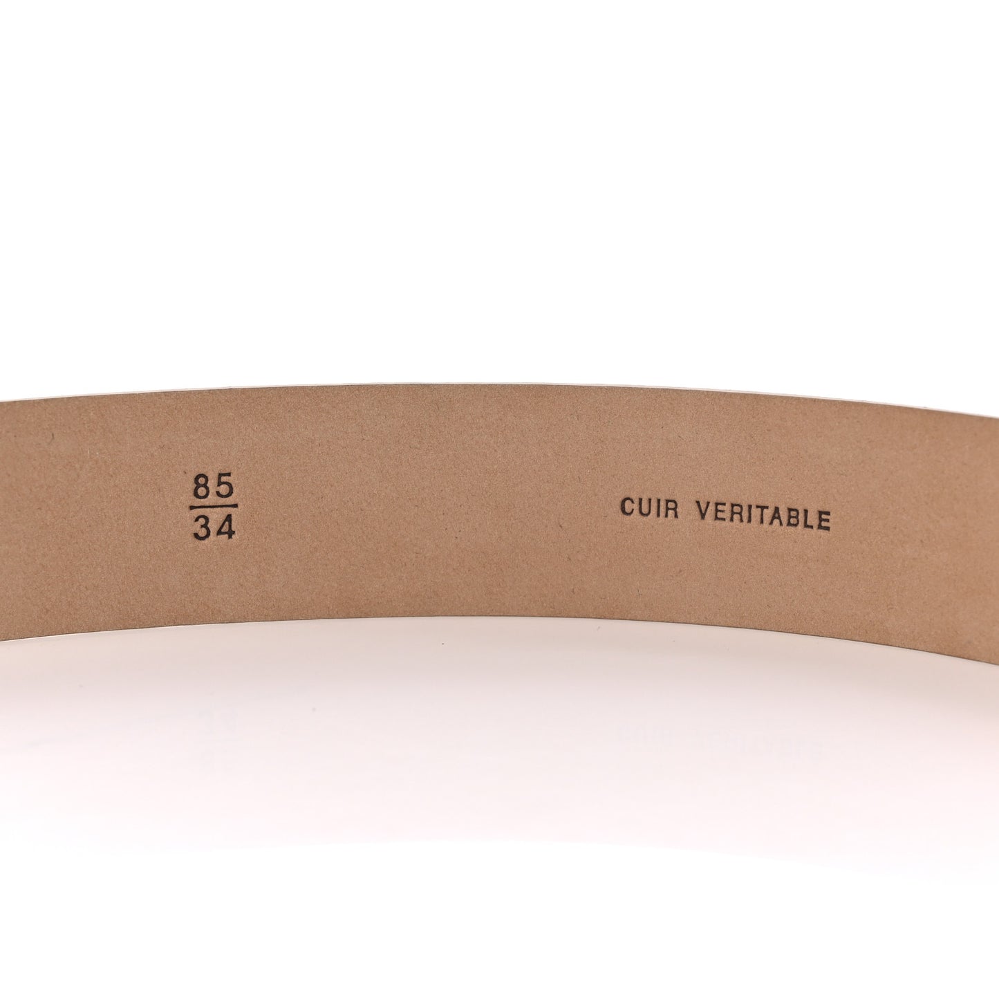 Metallic Calfskin Baguette Crystal CC Belt 85 34 Gold