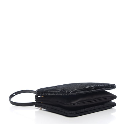 Celine Sequin Small Trio Crossbody Bag Black 3 of 8