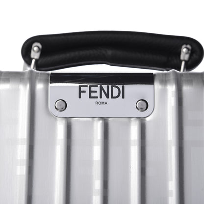 Fendi X RIMOWA Aluminum FF Print Roll Away Carry On Luggage Silver 13 of 14