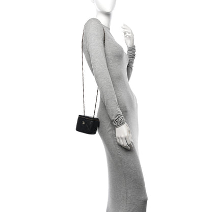 Chanel Caviar Quilted Mini Vanity Case With Chain Black 2 of 11