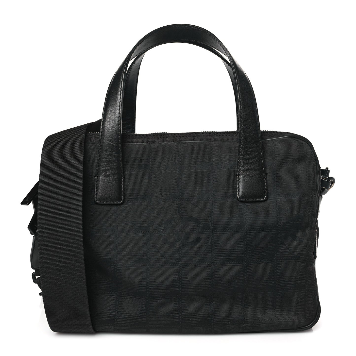 Nylon Travel Shoulder Bag Black