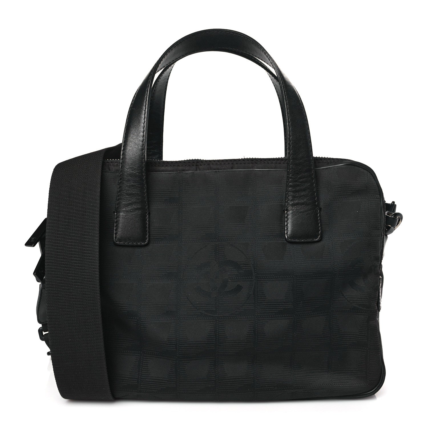 Chanel Nylon Travel Shoulder Bag Black 1 of 11
