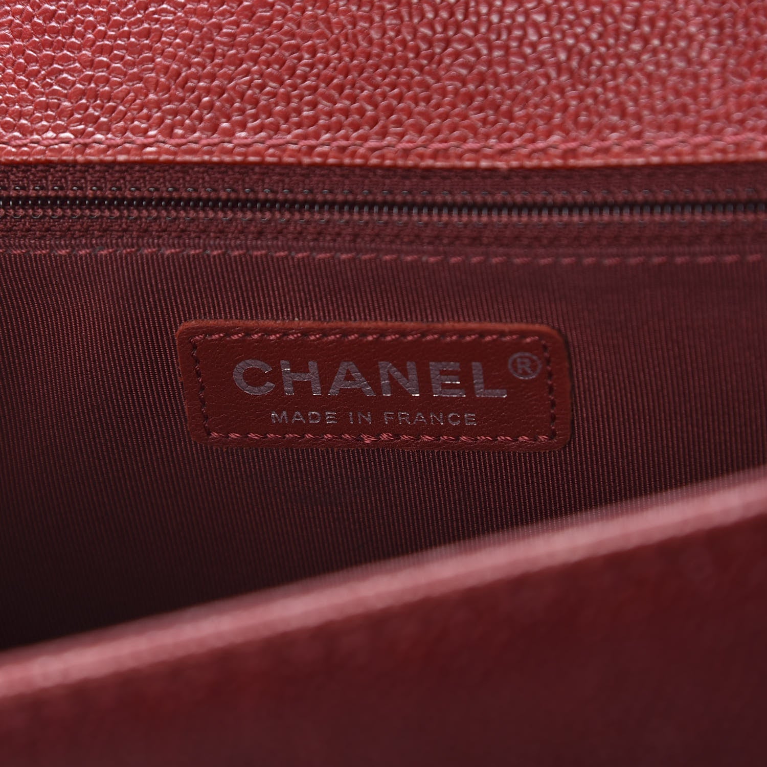 Chanel Caviar Quilted New Medium Boy Flap Dark Red 5 of 9