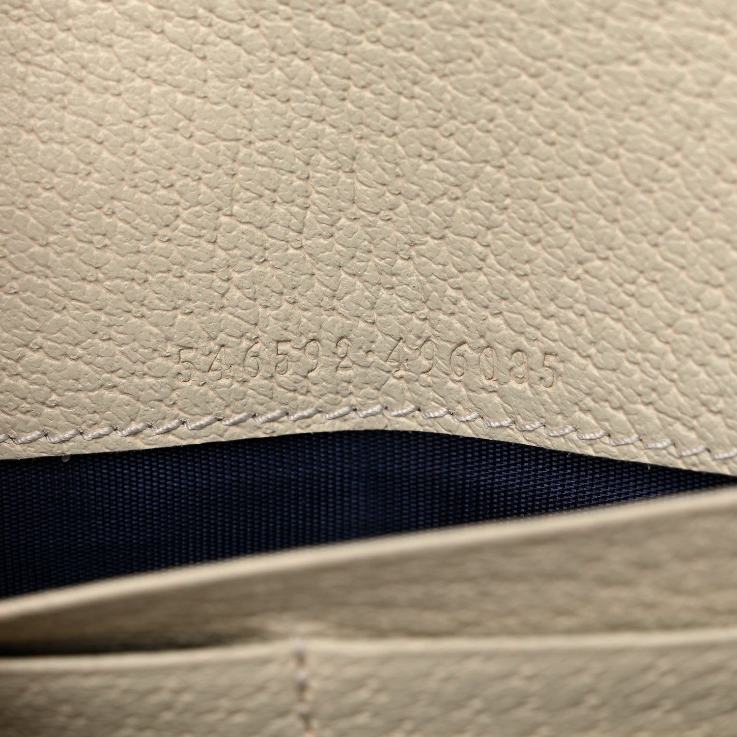 Gucci Textured Calfskin Web Ophidia Wallet On Chain Mystic White 7 of 12