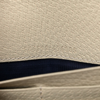 Gucci Textured Calfskin Web Ophidia Wallet On Chain Mystic White 7 of 12