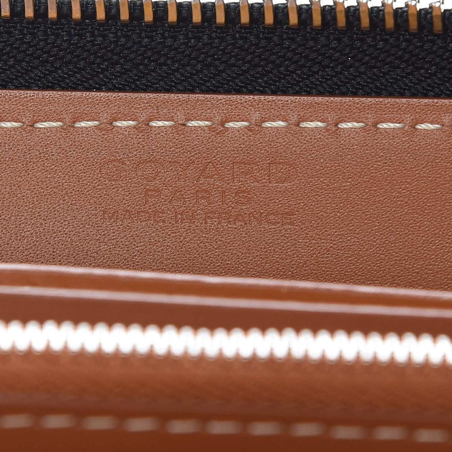 Goyardine Matignon Zip Around GM Wallet Black Gold