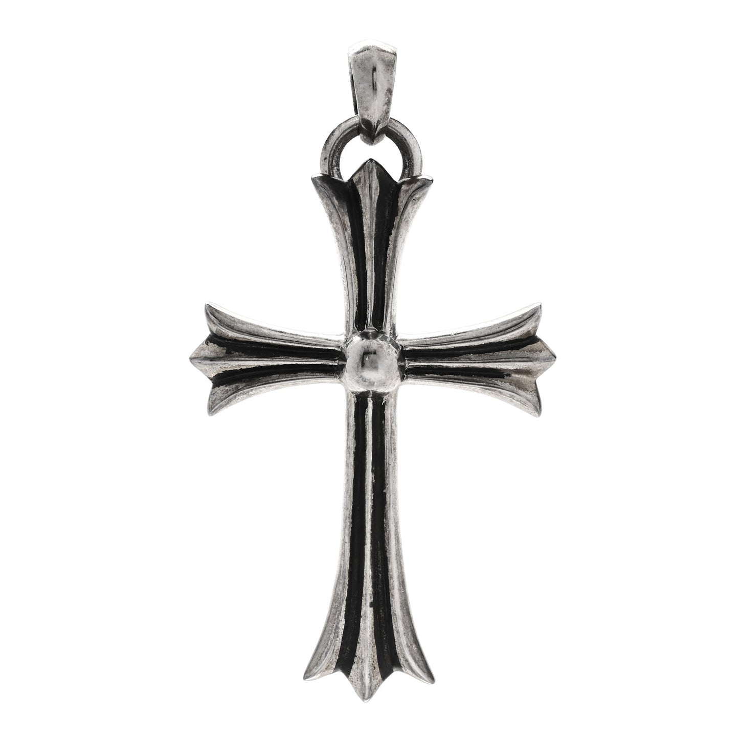 Sterling Silver Large Double Cross Pendant