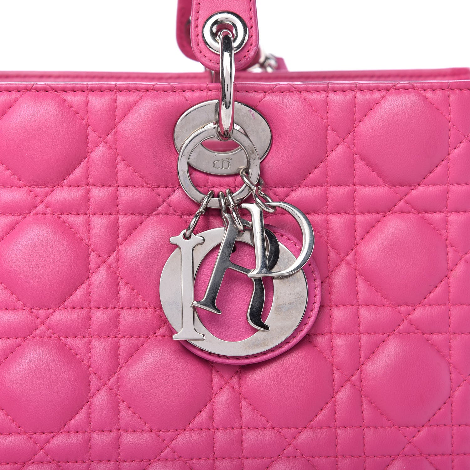 Christian Dior Lambskin Cannage Large Lady Dior Pink 10 of 10