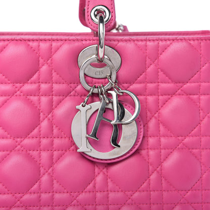 Christian Dior Lambskin Cannage Large Lady Dior Pink 10 of 10