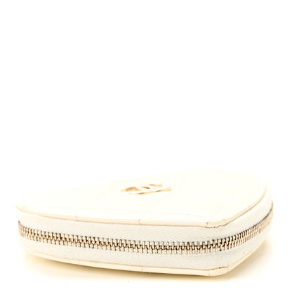 Chanel Patent Calfskin Resin Quilted CC Heart Clutch With Chain Black 8 of 17